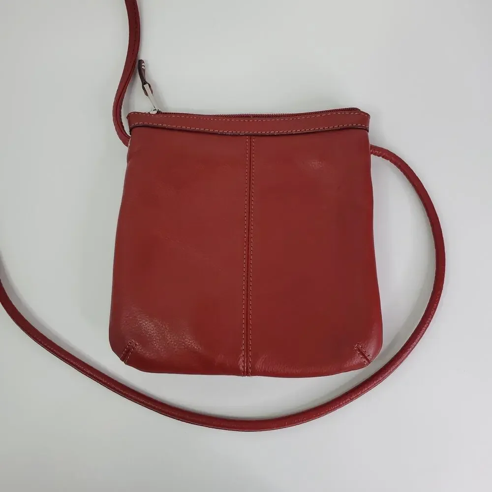Tignanello Crossbody Handbag Women Red Small Purse Shoulder Bag